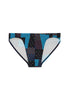 Front cutout view of HO navy print modal/viscose/tencel Comfort Micro Briefs