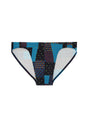 Front cutout view of HO navy print modal/viscose/tencel Comfort Micro Briefs