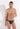 Front view of a men model wearing HO navy print modal/viscose/tencel Comfort Micro Briefs