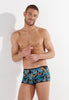 Front view of a men model wearing HO blue print  Trunk