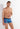 Front view of a men model wearing HO blue print  Boxer Briefs