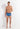 Full-body view of a men model wearing HO blue print  Boxer Briefs