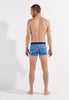 General view of a men model wearing HO blue print  Boxer Briefs