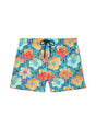Front cutout view of HO turquoise print  Beach Boxer