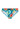 Front cutout view of HO turquoise print  Swim Mini Briefs