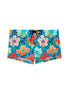 Front cutout view of HO turquoise print  Swim Shorts