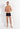 Full-body view of a men model wearing HO black/black print cotton Boxer Briefs 2p