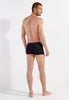 General view of a men model wearing HO black/black print cotton Boxer Briefs 2p