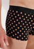 General view of a men model wearing HO black/black print cotton Boxer Briefs 2p