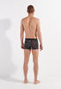 General view of a men model wearing HO black print modal/viscose/tencel Boxer Briefs