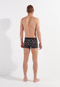 General view of a men model wearing HO black print modal/viscose/tencel Boxer Briefs