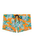 Front cutout view of HO orange print  Swim Shorts