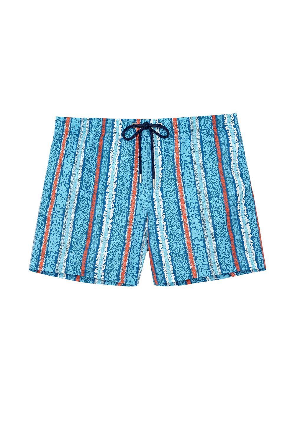 Front cutout view of HO turquoise print  Beach Boxer