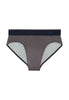 Front cutout view of HO navy print cotton Comfort Briefs