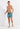 Full-body view of a men model wearing HO blue print  Beach Boxer