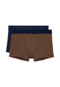 Front cutout view of HO navy/navy stripes cotton Boxer Briefs 2p