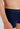 Close-up view of a men model wearing HO navy/navy stripes cotton Boxer Briefs 2p