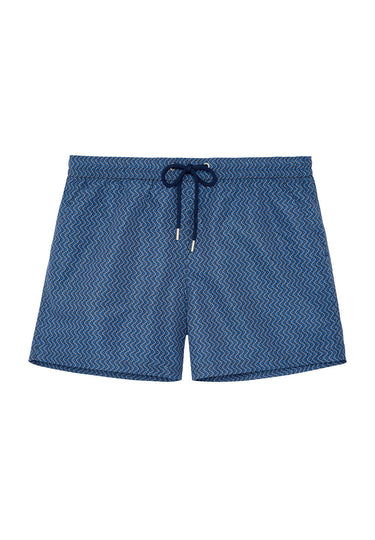 Front cutout view of HO navy print  Beach Boxer