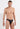 Front view of a men model wearing HO black  G-String