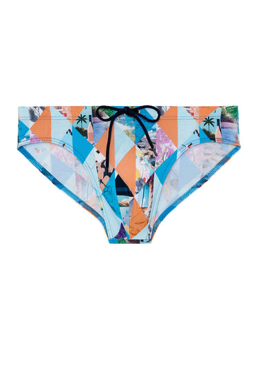 Front cutout view of HO blue print  Swim Mini Briefs