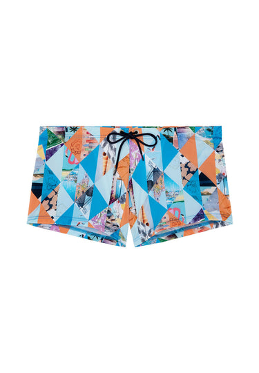Front cutout view of HO blue print  Swim Shorts