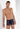 Front view of a men model wearing HO navy  Boxer Briefs