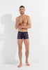 Full-body view of a men model wearing HO navy  Boxer Briefs