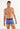 Front view of a men model wearing HO blue print  Boxer Briefs HO1