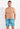 Front view of a men model wearing HO blue print  Beach Boxer
