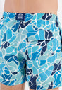 General view of a men model wearing HO blue print  Beach Boxer