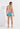 General view of a men model wearing HO blue print  Swim Shorts
