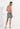 General view of a men model wearing HO turquoise print  Beach Boxer