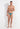 Full-body view of a men model wearing HO turquoise print  Swim Mini Briefs