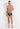 Full-body view of a men model wearing HO navy print  Swim Shorts