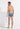 General view of a men model wearing HO turquoise print  Swim Trunk