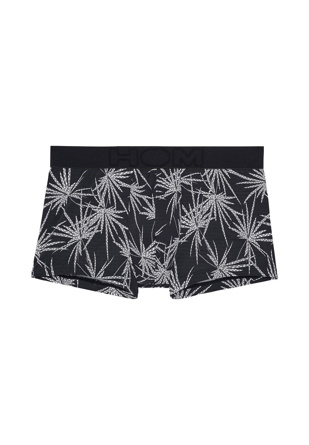 Front cutout view of HO black print modal/viscose/tencel Trunk