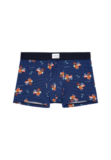 Front cutout view of HO navy print  Boxer Briefs