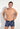 Front view of a men model wearing HO navy print  Boxer Briefs