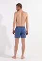 General view of a men model wearing HO navy print  Beach Boxer