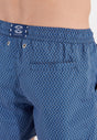General view of a men model wearing HO navy print  Beach Boxer
