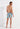 General view of a men model wearing HO blue print  Beach Boxer