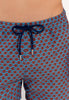 Close-up view of a men model wearing HO turquoise print  Beach Boxer