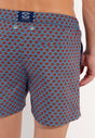 General view of a men model wearing HO turquoise print  Beach Boxer