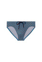 Front cutout view of HO turquoise print  Swim Mini Briefs