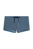 Front cutout view of HO turquoise print  Swim Shorts