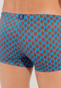 General view of a men model wearing HO turquoise print  Swim Shorts