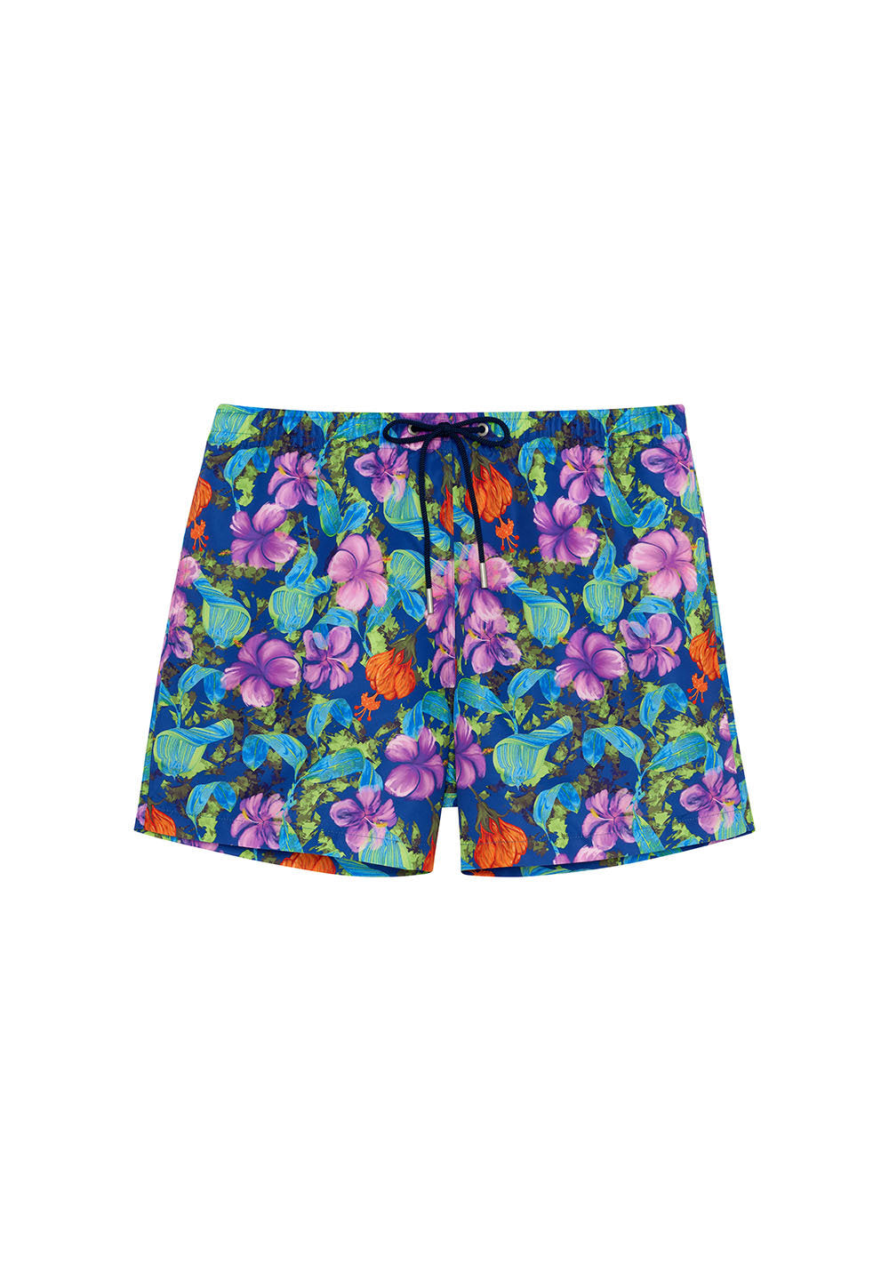 Front cutout view of HO navy print  Beach Boxer