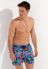 Front view of a men model wearing HO navy print  Beach Boxer