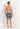 Full-body view of a men model wearing HO navy print  Beach Boxer