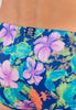Close-up view of a men model wearing HO navy print  Swim Micro Briefs